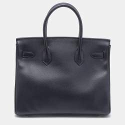 Hermes Black Epsom Leather Gold Finished Birkin 30 Bag