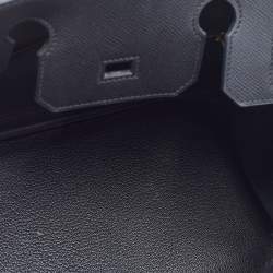 Hermes Black Epsom Leather Gold Finished Birkin 30 Bag