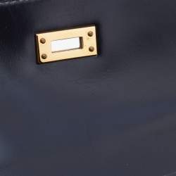 Hermes Black Box Calf Leather Mini Kelly Sellier Shoulder Bag