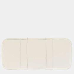 Pre Owned حقيبة يد توتس هيرمس غاردين بارتي پي تي أم جلد إبسوم أبيض