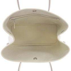 Pre Owned حقيبة يد توتس هيرمس غاردين بارتي پي تي أم جلد إبسوم أبيض