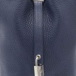 Pre Owned Hermes Bleu Nuit/Bleu Encre Togo Leather Picotin Lock 18 Bag