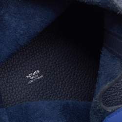 Pre Owned Hermes Bleu Nuit/Bleu Encre Togo Leather Picotin Lock 18 Bag