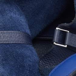 Pre Owned Hermes Bleu Nuit/Bleu Encre Togo Leather Picotin Lock 18 Bag