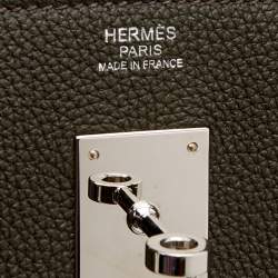 Hermes Etain Togo Leather Palladium Plated Birkin 30 Bag