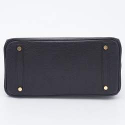 Pre Owned Hermès  Black Togo Leather Gold Hardware Birkin 30 Bag