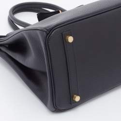 Pre Owned Hermès  Black Togo Leather Gold Hardware Birkin 30 Bag