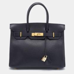 Hermès Black Togo Leather Gold Hardware Birkin 30 Bag Hermes