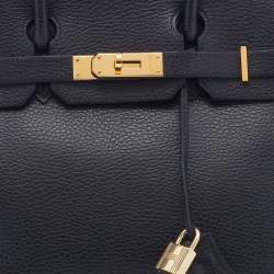 Pre Owned Hermès  Black Togo Leather Gold Hardware Birkin 30 Bag