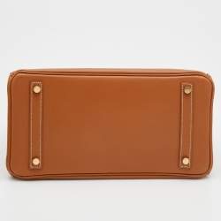 Hermes Gold Epsom Leather Gold Hardware Birkin 30 Bag