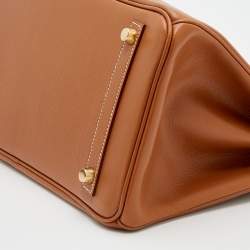 Hermes Gold Epsom Leather Gold Hardware Birkin 30 Bag