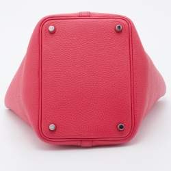 Pre Owned Hermès Rose Extreme Togo Leather Picotin Lock 18 Bag