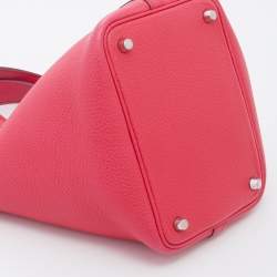 Pre Owned Hermès Rose Extreme Togo Leather Picotin Lock 18 Bag