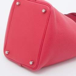 Pre Owned Hermès Rose Extreme Togo Leather Picotin Lock 18 Bag