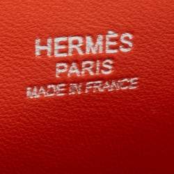 Pre Owned Hermes Feu Evercolor Leather Palladium Plated Tool Box 20 Bag