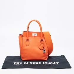 Pre Owned Hermes Feu Evercolor Leather Palladium Plated Tool Box 20 Bag