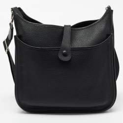 Pre Owned Hermes Black Togo Leather Evelyne III GM Bag