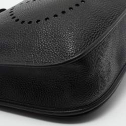 Pre Owned Hermes Black Togo Leather Evelyne III GM Bag