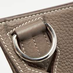 Pre Owned Hermes Etoupe Taurillon Clemence Leather Palladium Hardware Jypsiere 31 Bag