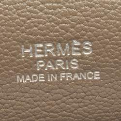Pre Owned Hermes Etoupe Taurillon Clemence Leather Palladium Hardware Jypsiere 31 Bag