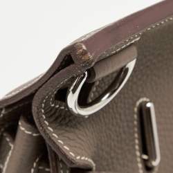 Pre Owned Hermes Etoupe Taurillon Clemence Leather Palladium Hardware Jypsiere 31 Bag