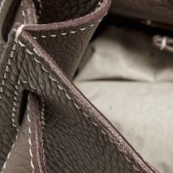 Pre Owned Hermes Etoupe Taurillon Clemence Leather Palladium Hardware Jypsiere 31 Bag