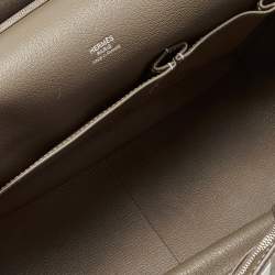 Pre Owned Hermes Etoupe Taurillon Clemence Leather Palladium Hardware Jypsiere 31 Bag