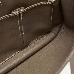 Pre Owned Hermes Etoupe Taurillon Clemence Leather Palladium Hardware Jypsiere 31 Bag