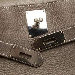Pre Owned Hermes Etoupe Taurillon Clemence Leather Palladium Hardware Jypsiere 31 Bag
