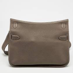 Pre Owned Hermes Etoupe Taurillon Clemence Leather Palladium Hardware Jypsiere 31 Bag