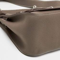 Pre Owned Hermes Etoupe Taurillon Clemence Leather Palladium Hardware Jypsiere 31 Bag