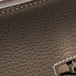 Pre Owned Hermes Etoupe Taurillon Clemence Leather Palladium Hardware Jypsiere 31 Bag