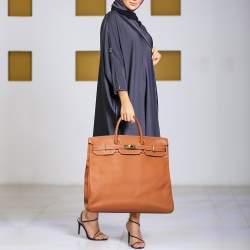 Hermès HAC Bag 55 Brown - Togo Leather GHW
