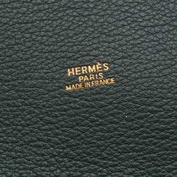 Pre Owned Hermes Vert Fonce Togo Leather Market Bag 