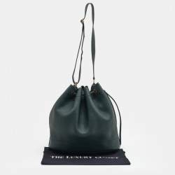 Pre Owned Hermes Vert Fonce Togo Leather Market Bag 