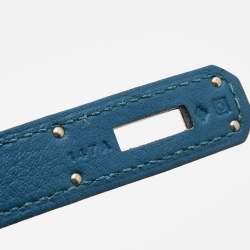 Pre Owned Hermès Cobalt Togo Leather Palladium Plated Birkin 30 Bag