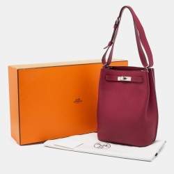 Pre Owned Hermes Rouge Grenat Togo Leather So Kelly 22 Bag