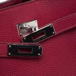 Pre Owned Hermes Rouge Grenat Togo Leather So Kelly 22 Bag