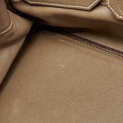 Hermes Etoupe Togo Leather Palladium Finished Shoulder Birkin JPG 42 Bag