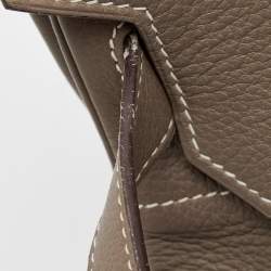 Hermes Etoupe Togo Leather Palladium Finished Shoulder Birkin JPG 42 Bag