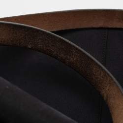 Pre Owned Hermès Black/Chocolat Canvas and Leather Cabag Elan Tote