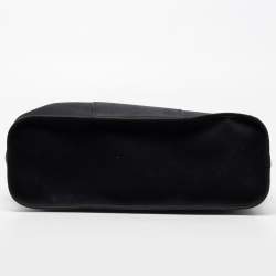 Pre Owned Hermès Black/Chocolat Canvas and Leather Cabag Elan Tote