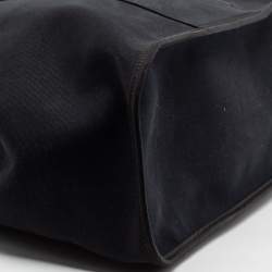 Pre Owned Hermès Black/Chocolat Canvas and Leather Cabag Elan Tote