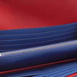 Pre Owned Hermes Blue Brighton Epsom Leather Constance Long Wallet