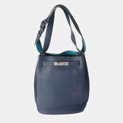 Hermes Pochette Kelly Turquoise Palladium Metal Fittings R Engraved (around  2014) Ladies Swift Handbag Hermes