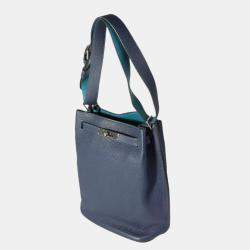 مملوكة مسبقًا Hermes Verso Bleu De Presse & Bleu Paon Togo So Kelly 22 PHW