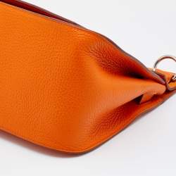 Pre Owned Hermès Orange Clemence Leather Jypsiere 31 Bag