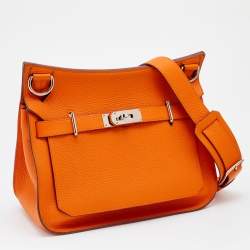 Pre Owned Hermès Orange Clemence Leather Jypsiere 31 Bag