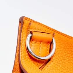 Pre Owned Hermès Orange Clemence Leather Jypsiere 31 Bag