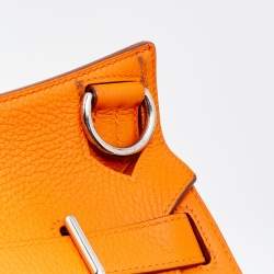 Pre Owned Hermès Orange Clemence Leather Jypsiere 31 Bag